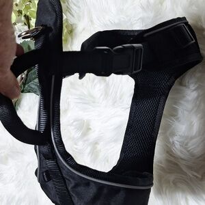 Med dog harness with sturdy handle. Adjustable, black, new, easy sport brand